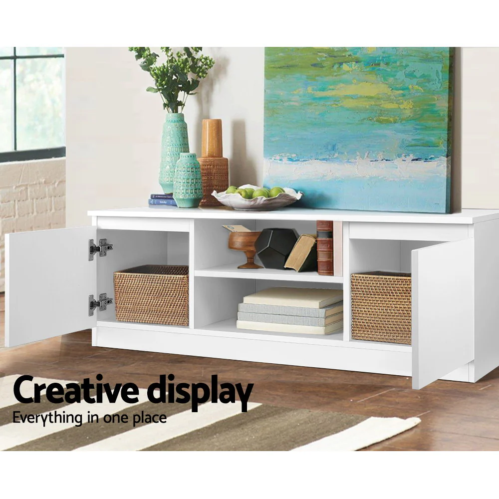 Artiss TV Cabinet Entertainment Unit 120cm White Anita - Image 6