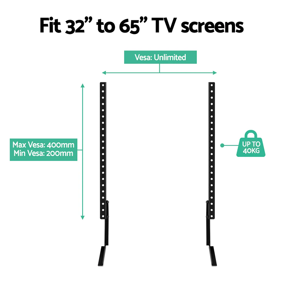 Artiss TV Stand Mount Bracket for 32-65 Universal Pedestal Tabletop Desktop - Image 7