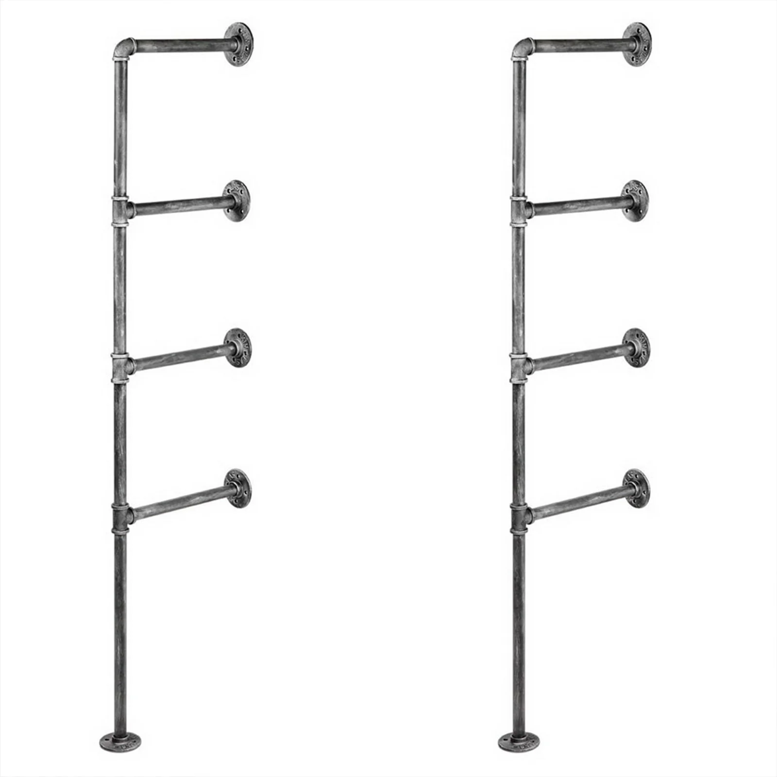 Artiss Floating DIY Pipe Shelf Metal Brackets Set of 2 - Image 3