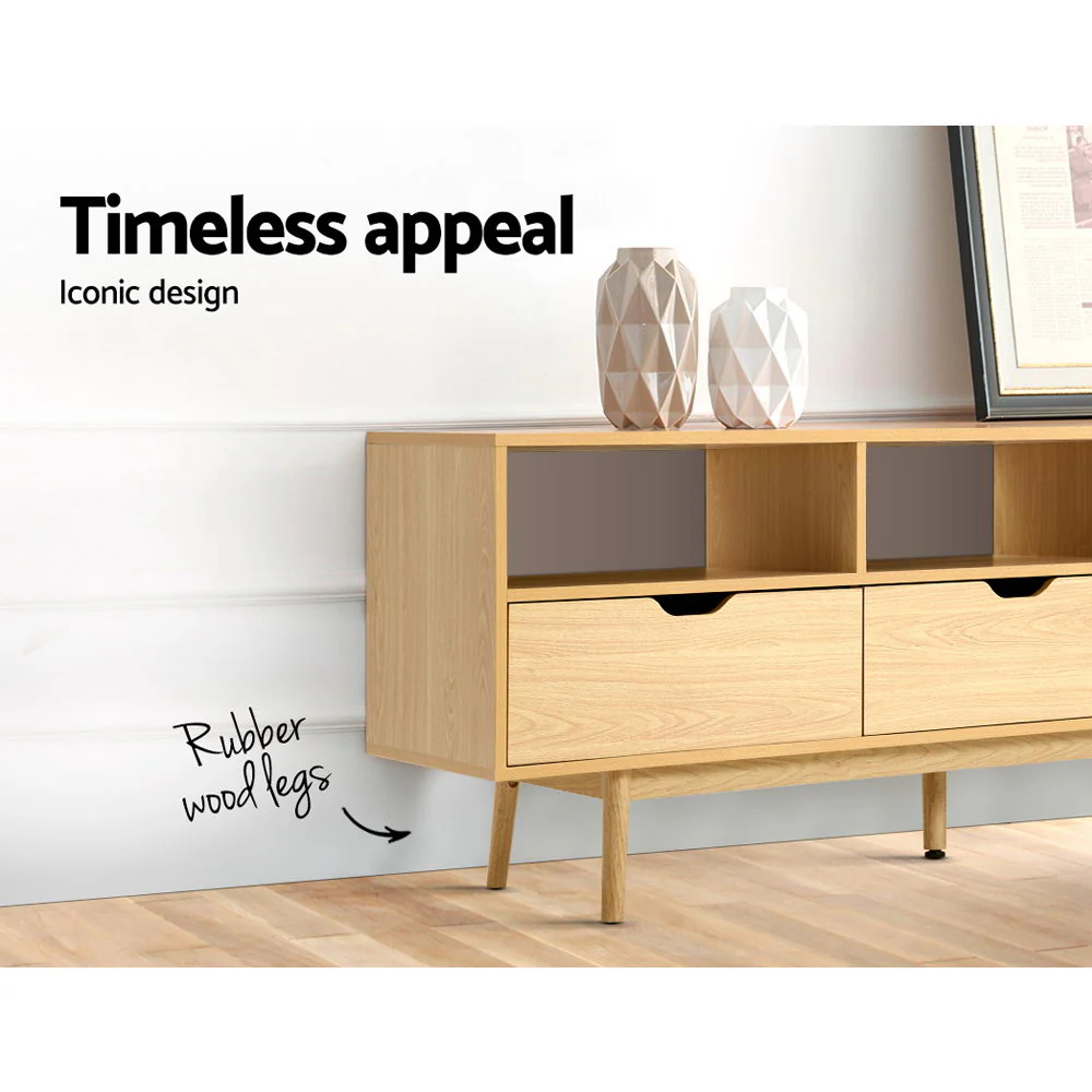 Artiss Kathy 160cm Entertainment Unit - Natural - Image 7